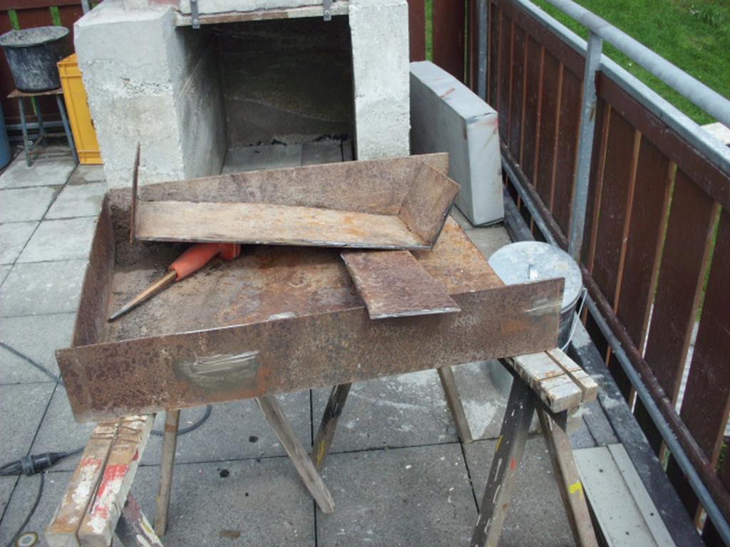 Seitenteile abgetrennt